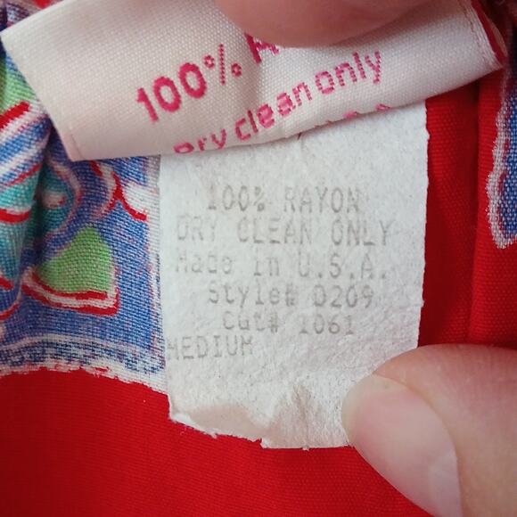 Vintage Romeo Romeo Rayon Red Floral 90s Print Sundress - Picture 4 of 6